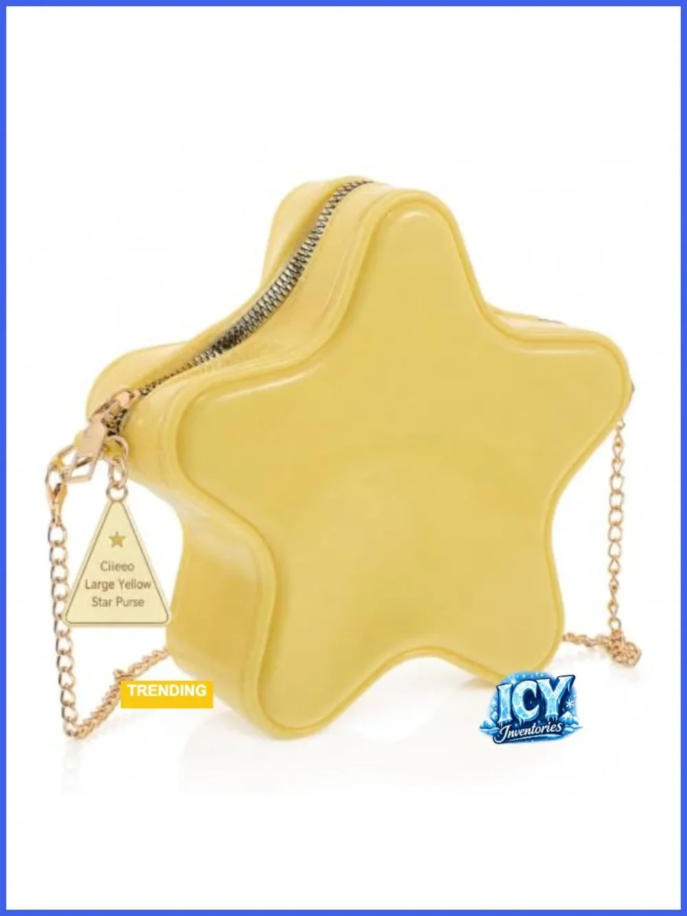 Star Shaped Mini Crossbody Bag Chain Strap PVC Handbag Women
